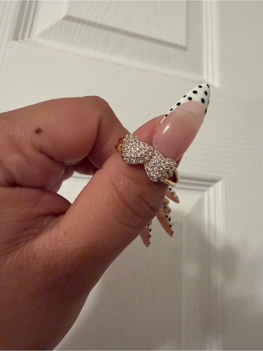 Gold plated double heart Ring - Elegant Women's Fashion Ring